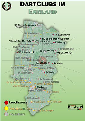 Übersicht Dartvereine/Hobbyliga/Clubs